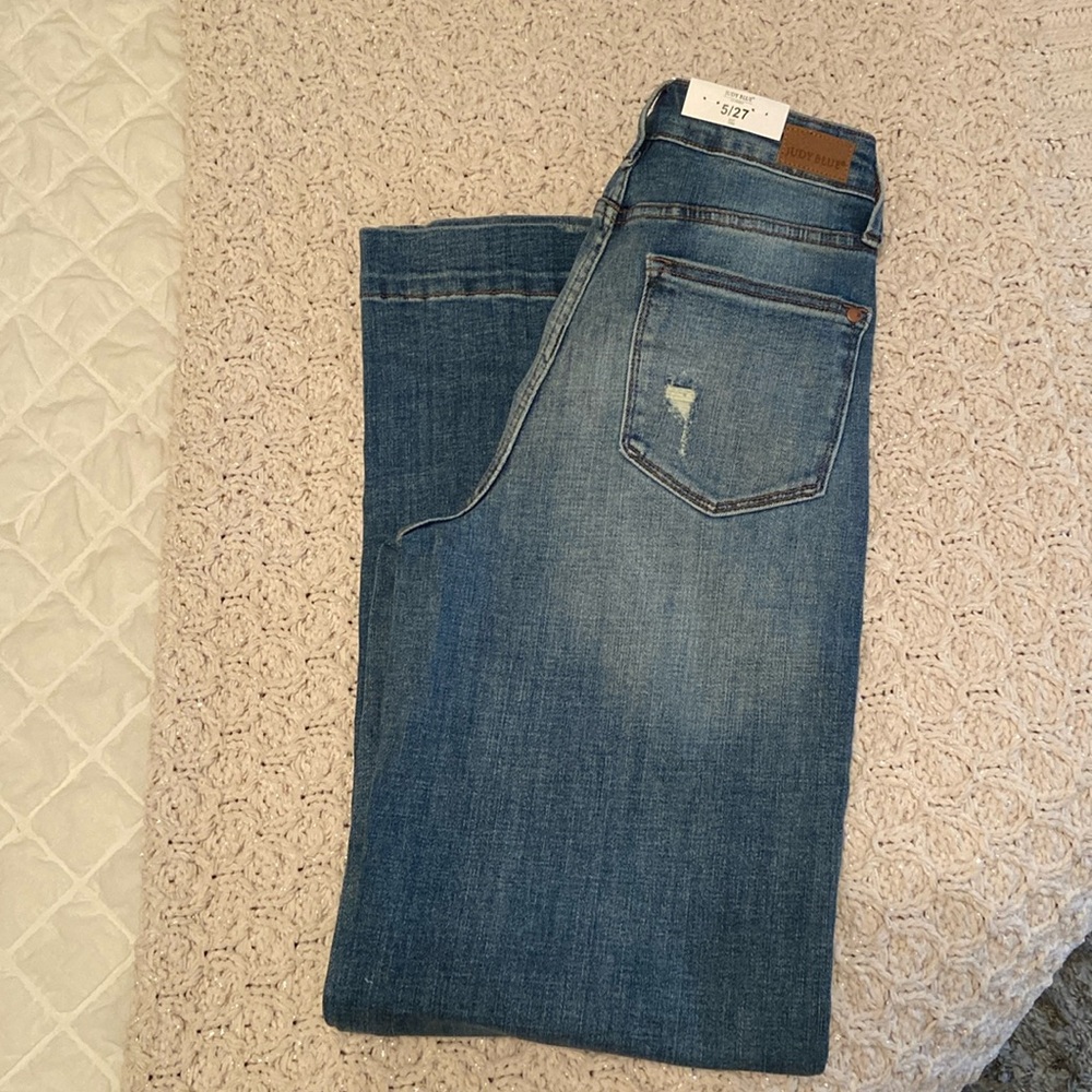 NWT Judy Blue Wide Leg High Waisted Jeans Size 5/27